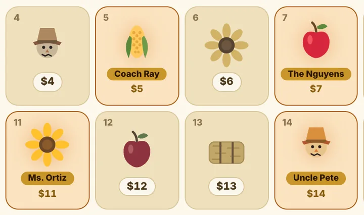 Fall Festival calendar fundraiser calendar with claimed dates